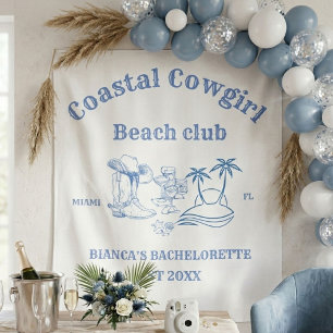 Tenture Costal Cowgirl Dernier Toast  Enterrement de Vie d