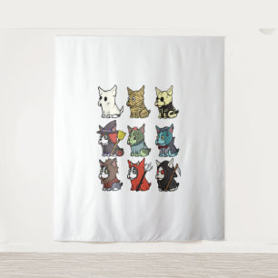 Tenture Costume d'Halloween Boston Terrier