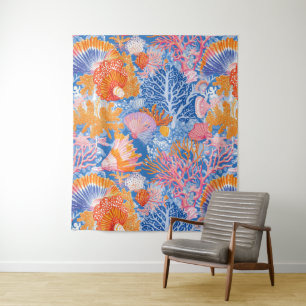 Tenture Côtière rustique - Coquillages, Starfish, Reef (19