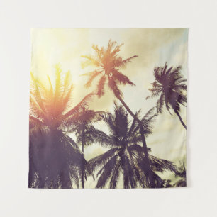 Tenture Coucher de soleil tropical : Palm Silhouette Vinta