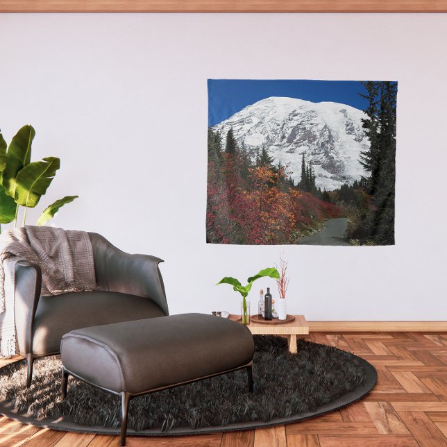 Tenture Couleur d'automne du sentier Mount Rainier Randonn (In Situ (Living Room))