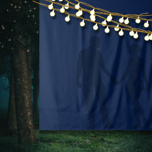 Tenture Couleur solide Indigo de la marine Classique et