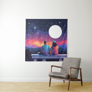 Tenture Couple stargazing