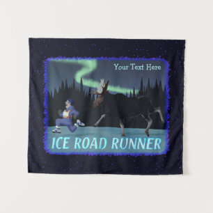 Tenture Coureur de route sur glace