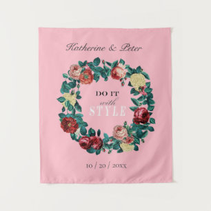 Tenture Couronne de roses élégantes et vintage motivantes