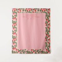 Coussin à fraise rose personnalisé Douche arrière-
