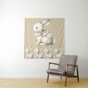 Tenture Couverture bébé Charme de Lapin Cottagecore