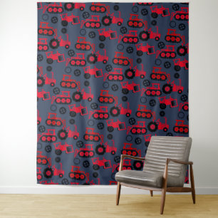 Tenture Couvre-mur de fond gris foncé pour tracteurs jouet