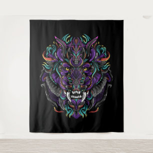 Tenture Crâne Lion Tribal
