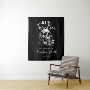 Tenture Crâne RIP Années 30e anniversaire de fête Contexte