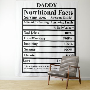 Tenture Créez votre propre Fête des pères de données nutri