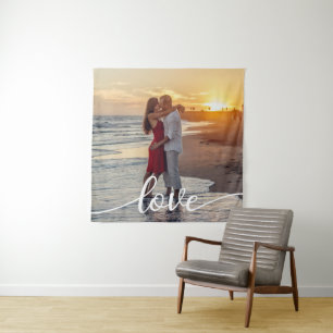 Tenture Créez Votre Propre Photo de Couple Romantique de S