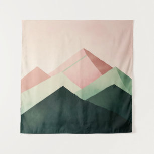 Tenture Crête pastel – Paysage de montagne géométrique #1