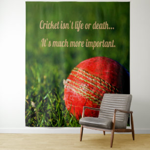 Tenture Cricket Balle Rouge Drôle Motivationnel
