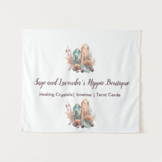 Tenture Cristaux et fleurs