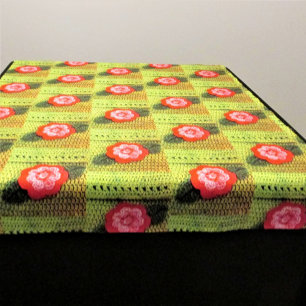 Tenture Crochet d'artiste rose chaud doré