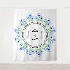 Tenture Crocus bleu Grand Mariage fond