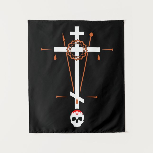 Tenture Croix de Golgotha Kenosis orthodoxe (Devant)