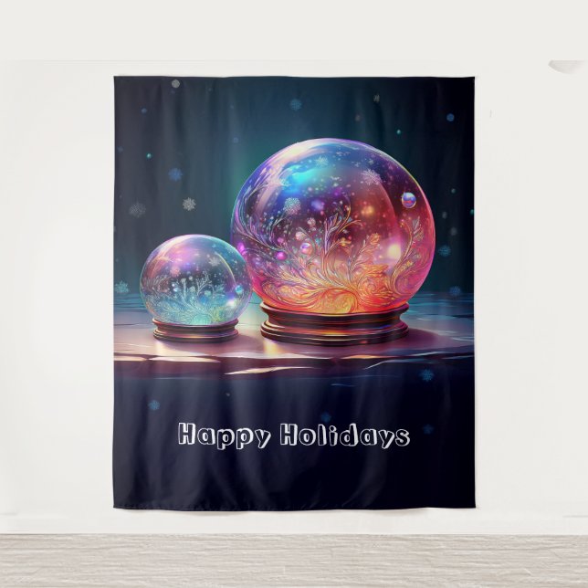 Tenture Crystal Snowballs Holiday Backdrop (Devant)