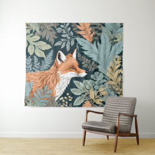 Tenture Curieux Fox Fern Feuilles William Morris Inspiré