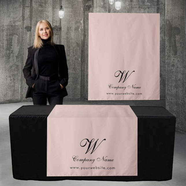 Tenture Custom Business Table Runner Banner Elegant Script (Custom Business Table Runner Banner Elegant Script Tapestry)