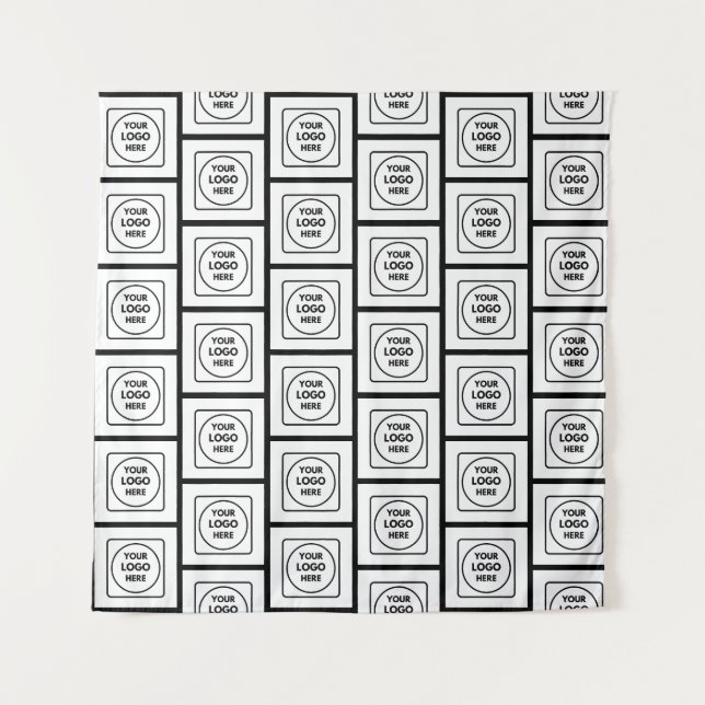 Tenture Custom Logo Repeating Pattern Wall Tapestry (Devant)