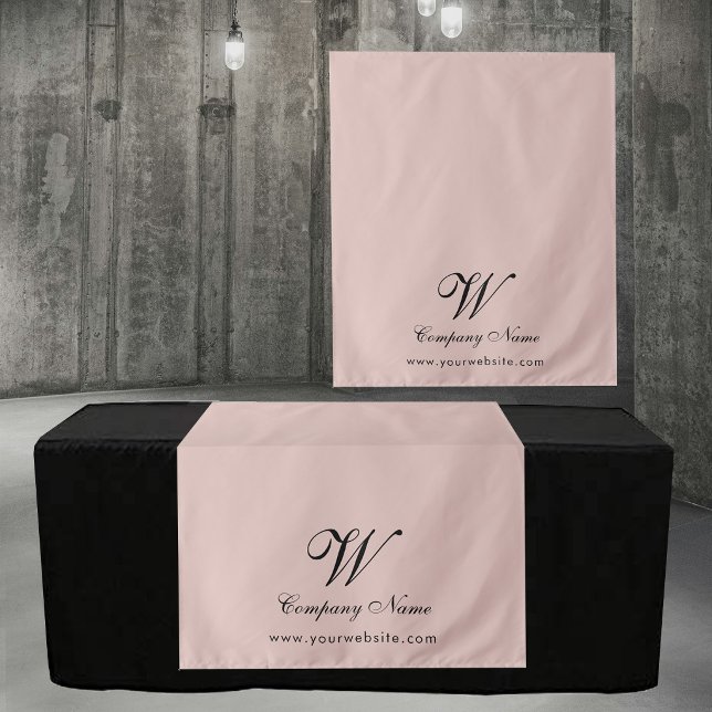 Tenture Custom Pink Business Table Runner Banner Script (Custom Pink Business Table Runner Banner Script Tapestry)