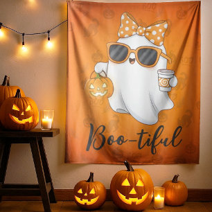 Tenture Cute Halloween Ghost Citrouille épice personnalisé