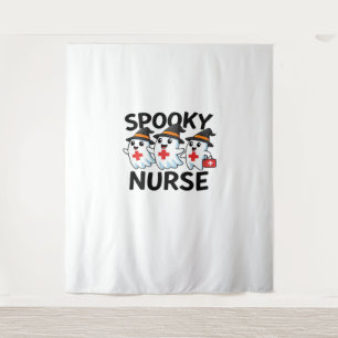 Tenture Cute Halloween Nurse Ghosts Cartoon classique T-Sh