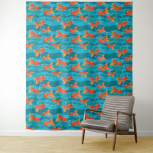 Tenture Cute Motif de natation Goldfish & Water
