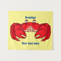 Cute red crab cartoon