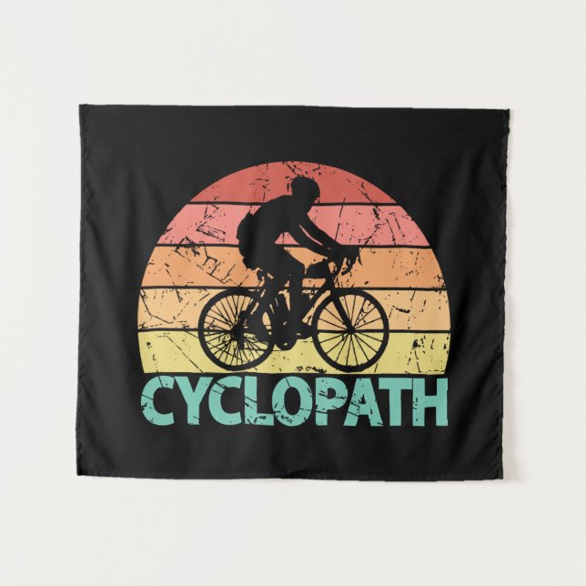 Tenture Cyclopath drôle Cyclisme (Devant (Horizontal))