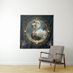 Tenture Cygne mécanique éclairé par la lune – Gardien de r
