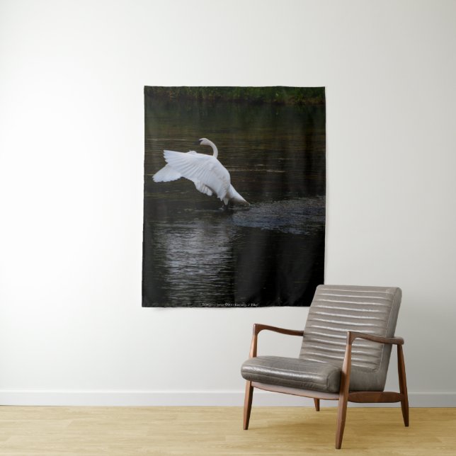 Tenture Cygne trompette (En situation)