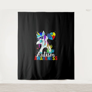 Tenture Dabbing Unicorn Sensibilisation sur l'autisme Enfa