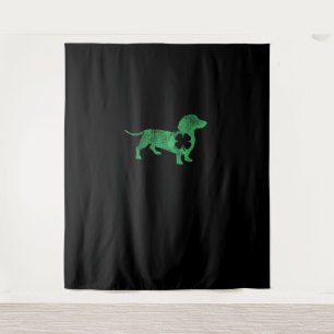 Tenture Dachshund Chien Shamrock St. Patrick's Day Saint P