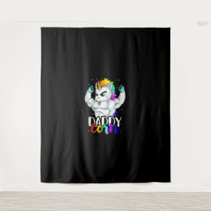 Tenture Daddycorn Unicorn Papa Papa Papa Papa Homme Famill