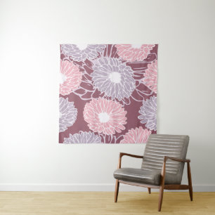 Tenture Dahlia fleurs sans couture motif lancer oreiller