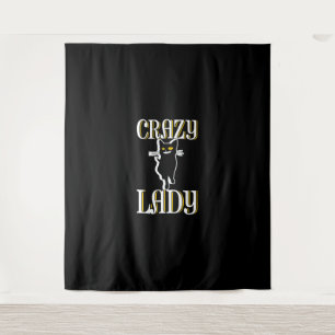 Tenture Dame du Crazy Cat