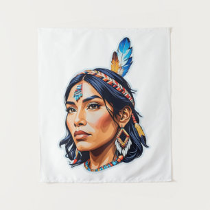 Tenture Dame Indienne d'Amérique du Nord