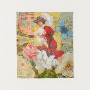 Tenture Dame victorienne femme élégante riche illustration