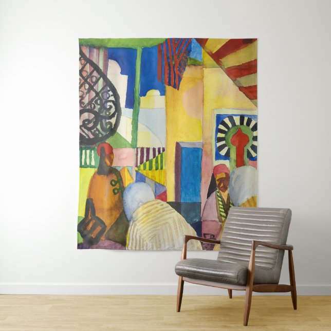 Tenture Dans les bazars | Auguste Macke | (En situation)