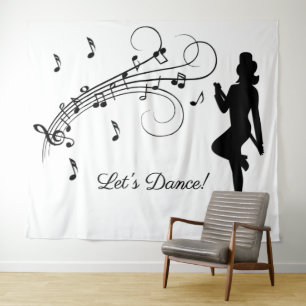 Tenture Danse en haut de la scène sur mesure