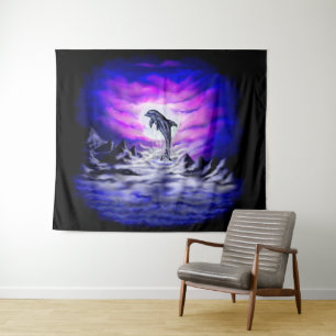 Tenture Dauphin clair de lune