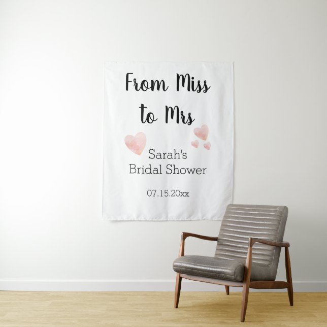 Tenture De Mlle à Mme Fête des mariées noire et blanche (En situation)