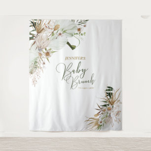 Tenture Décor de Brunch pour Bébé Bohème avec Fond personn
