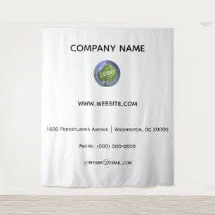 Tenture Décor de fond de logo d'entreprise
