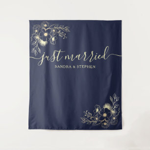 Tenture Décor de fond de mariage 'Just Married'