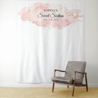 Décor de fond pour fête d'anniversaire Sweet Sixte