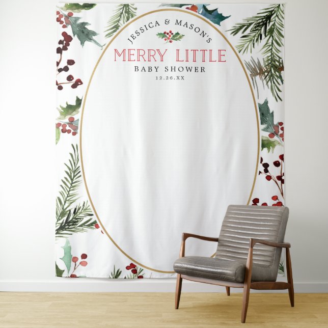 Tenture Décor de salle pour Baby Shower avec Photobooth (En situation)